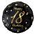 Happy Birthday black-gold 18 fólia lufi 36cm