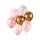Színes Pink-Copper léggömb, lufi szett 7 db-os 30cm (12 inch)