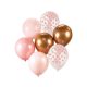 Színes Pink-Copper léggömb, lufi szett 7 db-os 30cm (12 inch)