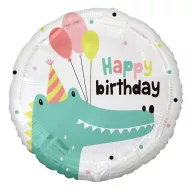   Sretan rođendan Crocodile Krokodil Happy Birthday folija balon 36 cm