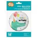 Krokodil Happy Birthday Crocodile fólia lufi 36 cm
