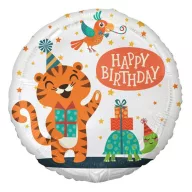 Tigris Happy Birthday Tiger fólia lufi 36 cm