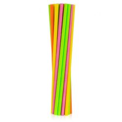 Színes Neon papír szívószál 24 db-os