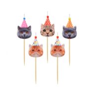 Mačkasto Party svjećica za tortu, set svijeća 5 komada