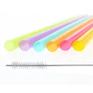Šareno Colors plastična višekratna slamka set od 17 + četka