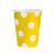 Yellow Polka Dots sárga papír pohár 6 db-os 270ml