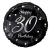 Happy Birthday black-silver 30 fólia lufi 36cm