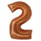 Réz 2-es Copper szám fólia lufi 76 cm