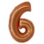 Réz 6-os Copper szám fólia lufi 76 cm