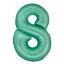 Menta 8-as Mint Mat szám fólia lufi 76 cm