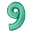 Menta 9-es Mint Mat szám fólia lufi 76 cm