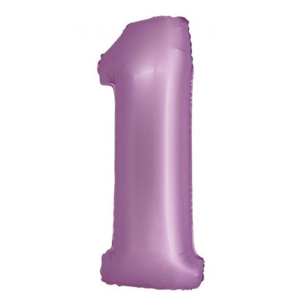 Lavender Matt levendula 1-es szám fólia lufi 76cm