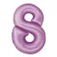 Levendula 8-as Lavender Mat szám fólia lufi 76 cm
