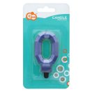 Brojevi Diamond Metallic Plava svjećica s brojem 0, svjećica za tortu