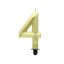 Brojevi Diamond Metallic Zlatna rođendanska svijeća broj 4