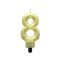 Brojevi Diamond Metallic Zlatna svijeća broj 8, svijeća za tortu