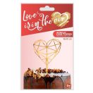 Vjenčanje Diamond Ukras za tortu u obliku srca