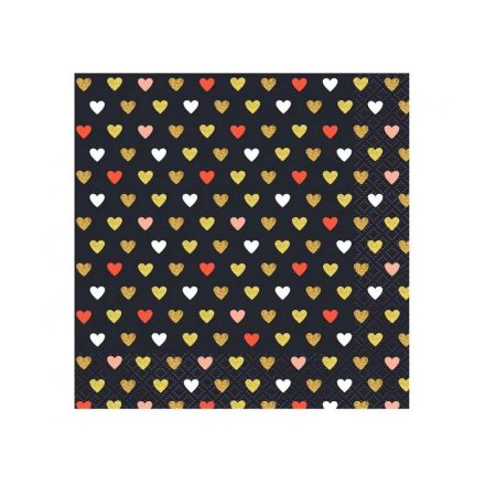 XOXO Black szalvéta 20db-os 33x33cm