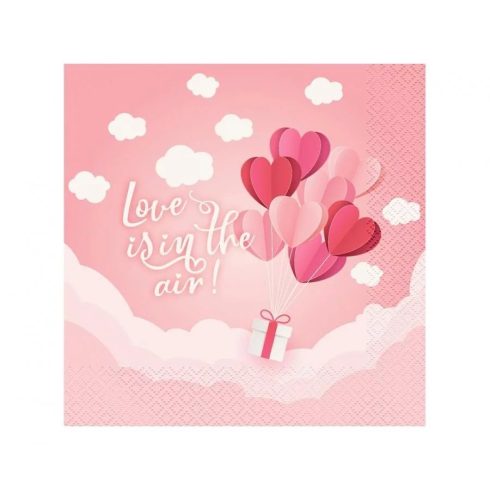 Love Is In The Air Pink szalvéta 20 db-os