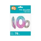 Űr Space 0-ás szám fólia lufi 78 cm