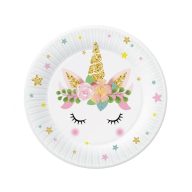 Unikornis Star papírtányér 6 db-os 18 cm