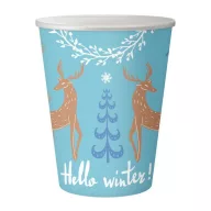 Karácsonyi Hello Winter Blue papír pohár 6 db-os 250 ml