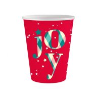 Božić Red Joy i papirnate čaše, set od 6, 250 ml