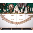 Merry Christmas Brown Bow felirat 250 cm