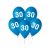 Happy Birthday 30 blue léggömb lufi 5 db-os