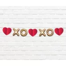 Szerelem XOXO papír girland 200 cm