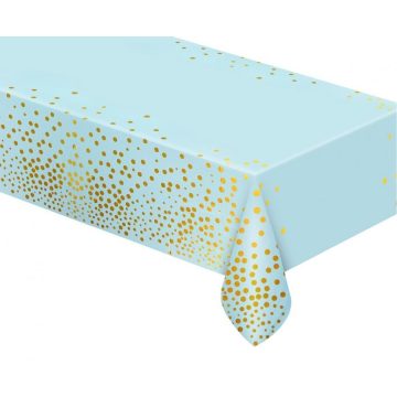 Light Blue Gold Dots asztalterítő 137x183cm