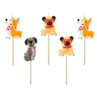 Psi Corgi ukrasna svijeća, set od 5 svijeća