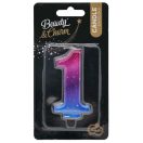 Brojevi Night Sky Metallic Šarena svijeća za tortu sa brojem 1