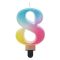 Brojevi Pastel Ombre Šarena svijeća s brojem 8, svijeća za tortu