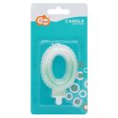 Brojevi Ombre Bijelo-Zelena svijeća za tortu broj 0