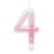 White-Pink Ombre fehér-rózsaszín számgyertya tortagyertya 4-es