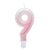 White-Pink Ombre fehér-rózsaszín számgyertya tortagyertya 9-es