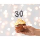 Brojevi Glitter Black Crna svijeća za tortu s brojem 3