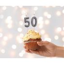 Brojevi Glitter Black Crna svjećica s brojem, svjećica za tortu broj 5