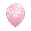 Sretan rođendan Pink Happy Birthday Girl balon, lufi 6 komada 11 inča (28 cm)