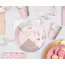 Rózsaszín Rose Chic papírtányér 6 db-os 18 cm