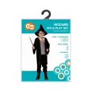 Noć vještica Wizard Black Kostim čarobnjaka 120/130 cm