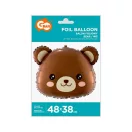 Maci Brown fólia lufi 48 cm