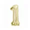 Pezsgőszínű B&C Champagne 1-es szám fólia lufi 85 cm