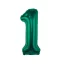 Zöld B&C Bottle Green 1-es szám fólia lufi 85 cm