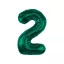 Zöld B&C Bottle Green 2-es szám fólia lufi 85 cm