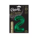 Zöld B&C Bottle Green 2-es szám fólia lufi 85 cm