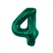 Zöld B&C Bottle Green 4-es szám fólia lufi 85 cm