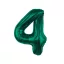 Zöld B&C Bottle Green 4-es szám fólia lufi 85 cm