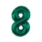 Zöld B&C Bottle Green 8-as szám fólia lufi 85 cm